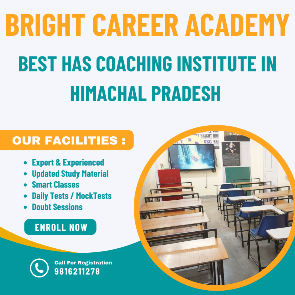 Best HAS Coaching Institute in Himachal Pradesh - Bright Career Academy, Shimla